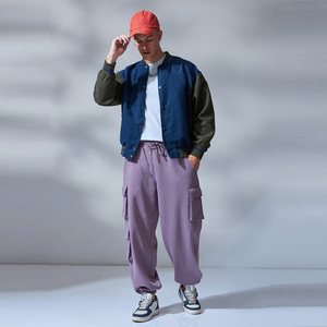 Pantalon de jogging de sport taille moyenne décontracté pour hommes Pantalon de survêtement ample en molleton avec cordon de serrage et logo personnalisables - Product Image 2