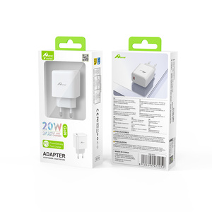 Chargeur de bureau blanc à charge rapide MTC-03, adaptateur de charge 20W pour écouteurs et usage industriel avec prises US et EU - Product Image 1