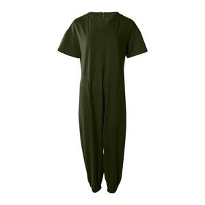 Combinaison ample et décontractée à manches courtes et col en V pour femmes, grande taille, 2025 - Product Image 4