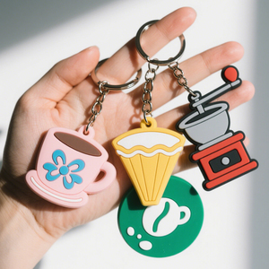 Portachiavi 3D in PVC Morbido a Forma di Tazza di Caffè/Boba Milk Tea, Gadget <span class=keywords><strong>per</strong></span> Feste di Compleanno, Regalo Personalizzato <span class=keywords><strong>per</strong></span> <span class=keywords><strong>Lei</strong></span>, Ciondoli all'Ingrosso - Product Image 3