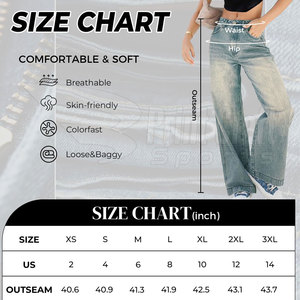 Private Label Best Durable Material <b>Baggy</b> <b>Jeans</b> Customized Logo Best Selling <b>Women</b> <b>Baggy</b> <b>Jeans</b> - Product Image 5