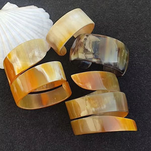 DECOR HORN Handmade Luxury Wholesale Natural Buffalo Ox Cow Horn <b>Bangle</b> Fashion Jewelry for <b>Men</b> and Women - Product Image 1