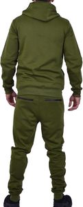 Chándal de moda, Top de manga larga con pantalones con cordón, chándal con cremallera de tela suave transpirable para hombre - Product Image 3