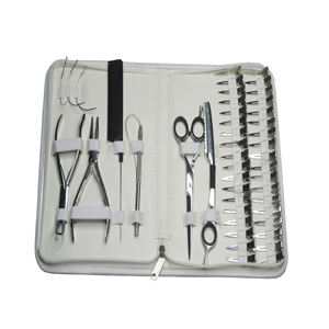 Kit de extensiones de pelo de alta calidad, herramientas profesionales para extensiones de pelo, venta al por mayor, acero inoxidable de alta calidad con logotipo personalizado - Product Image 1