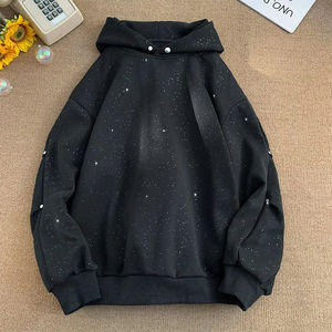 Sweats à capuche pour hommes en éponge française surdimensionnés avec fermeture éclair et lavage à l'acide 100% coton - Product Image 1