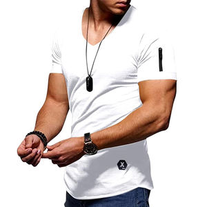 Nouveaux hommes t-shirts décontractés 100% coton vêtements d'été à manches courtes slim fit t-shirts - Product Image 3