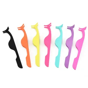 Pinzas para pestañas de acero inoxidable con punta puntiaguda y logotipo personalizado, aplicador de pestañas postizas con tira a granel de etiqueta privada - Product Image 5