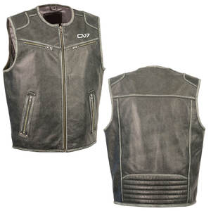 Chaleco de cuero vintage hecho a mano para hombre chaqueta sin mangas de estilo occidental con opciones de marca personalizadas - Product Image 3