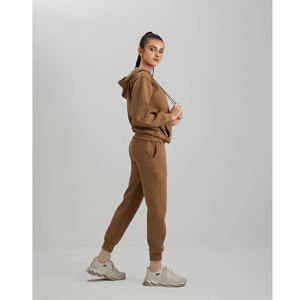 Venta al por mayor logotipo personalizado impreso chándal con capucha personalizado ajustado Unisex transpirable francés Terry de talla grande chándales para las mujeres - Product Image 5