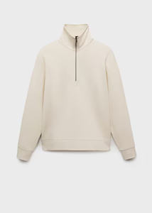 Sweat-shirt à capuche décontracté pour homme 100% coton French Terry à manches longues Quarter Zip Design brodé léger - Product Image 6