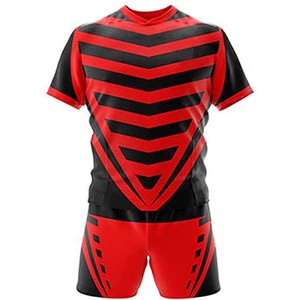 Uniformes de Rugby con Impresión de Logotipo Personalizado, Uniformes de Fútbol de Rugby Transpirables y Antibacterianos, Uniformes de Equipo 100% Poliéster - Product Image 1