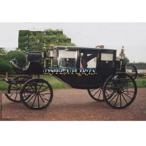 Calèches présidentielles Président Traditionnel Indien Noir Calèches de Buggy Chevaux Maharaja Calèche de Buggy - Product Image 1