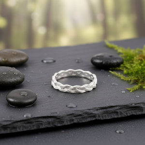 Anillo giratorio de estilo clásico de Plata de Ley 925 para mujer - Product Image 3