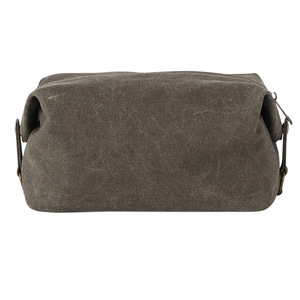 Neceser de Cuero Crazy Horse Grande para Hombre, Personalizado, Plegable, Moderno, Bolsa de Cosméticos Impermeable con Cremallera, Mediana, Suave para Uso Diario - Product Image 6