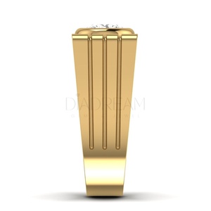 Anillo solitario clásico de Plata de Ley 925 para hombre VVS Clarity Moissanite Diamond Cut para boda o fiesta - Product Image 4
