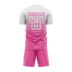 Conjuntos de uniformes de fútbol de poliéster para hombres, diseño personalizado, camiseta de fútbol de secado rápido, ropa deportiva transpirable para el verano, servicio OEM - Product Image 2