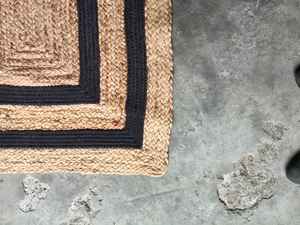 Tapis et carpettes tressés en jute et coton de style moderne, antidérapants, antibactériens, écologiques, fabriqués à la machine avec motif floral - Product Image 4