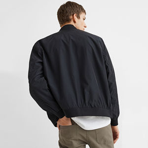 Chaqueta de Bombardero a prueba de viento de gran tamaño para hombre de alta calidad, estampado personalizado, forro polar transpirable, con capucha, diseño bordado, soporte, invierno, OEM - Product Image 3