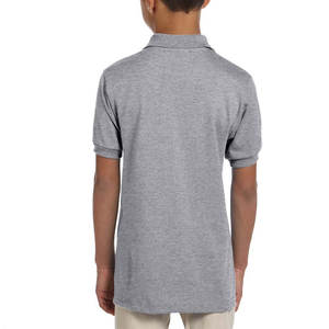 Polo de tela suave de tamaño juvenil, cierre de botón, tela transpirable de rendimiento de algodón, camisa Polo con cuello para niños pequeños a jóvenes - Product Image 3