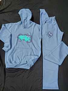 Unisex Custom Lightweight Fleece Sports Wear Set <b>Vintage</b> Oversized Hooded <b>Sweatshirt</b> Joggers Loose Sweatpants-Direct - Product Image 6