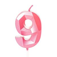 Bougies d'anniversaire écologiques modernes, chiffres roses pour gâteau, décoration de gâteau Joyeux Anniversaire pour enfants garçons, décorations d'anniversaire