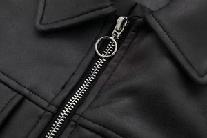 เสื้อแจ็คเก็ตผู้ชายแบบสวมใส่ได้หลากหลาย รุ่นใหม่ประจำฤดูใบไม้ร่วง/ฤดูหนาว กันน้ำ ผลิตจากขนแกะถักผสมโพลีเอสเตอร์/คอตตอน สวมใส่สบายทรงหลวม - Product Image 3