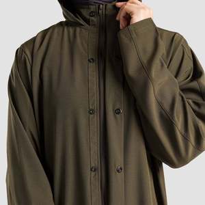 Olive Oversized Protective Cover Top Casual Vintage Western Style Loose XL Fit Polyester Button for Spring Summer Autumn Outings - Product Image 6