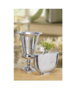 Floreros decorativos de suelo grandes para decoración de jardín, florero dorado alto moderno de gran venta para centros de mesa de boda - Product Image 4