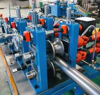 Ligne de production de tubes rectangulaires soudés à haute fréquence, machine automatique de laminage de tubes en acier au carbone pour la construction