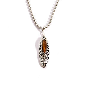 Colgante de Piedra Ojo de Tigre de 3.7 Gramos, Gema Natural con Engaste Hexagonal, Estilo Religioso, Regalo para Ocasiones Especiales - Product Image 1