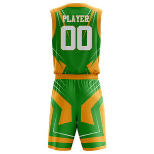 Camiseta y pantalones cortos de baloncesto, uniforme de baloncesto por sublimación de secado rápido de poliéster - Product Image 2