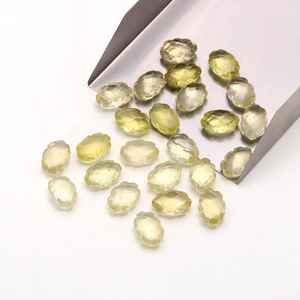 Cuentas de Cuarzo Limón Talladas en Forma de Nube, Facetadas, Sueltas, de 12 mm - Product Image 5
