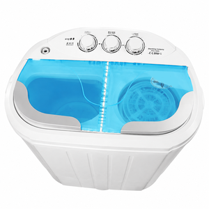 <strong>Portable</strong> <strong>Mini</strong> <strong>Twin</strong> <strong>Tub</strong> <strong>Washing</strong> <strong>Machine</strong> 2.6KG 3KG 4KG Semi Automatic Washer <strong>Compact</strong> Laundry <strong>Machine</strong> for Home Apartment Dorm Use - Product Image 3