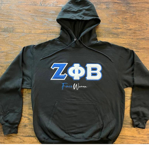 Sudadera con Capucha de Manga Larga para Mujer, Invierno 2025, Bordado de la Hermandad Zeta Phi Beta, Estampado Divine Nine, 100% Algodón, Estilo Y2K - Product Image 4