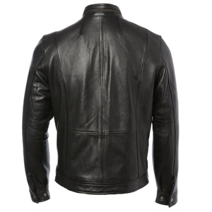 Blouson de moto en similicuir pour hommes blousons de bombardier vintage imperméables avec capuche amovible - Product Image 3