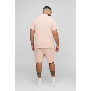 ชุดกีฬาผู้ชายสไตล์ลำลองสำหรับฤดูร้อน ชุด 2 ชิ้น เสื้อยืดแขนสั้นและกางเกงขาสั้น ชุดลำลองทันสมัยสำหรับฤดูร้อน - Product Image 5