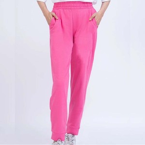AKA Pink Color Casual Style <b>Fleece</b> Fabric Breathable Eco-Friendly Winter <b>Women</b> <b>Trousers</b> Best Selling 100% Cotton OEM Service - Product Image 4