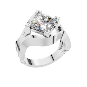 แหวนแต่งงานเพชรโมอิสซาไนต์สี D ระดับความสะอาด VVS ระยิบระยับ ทองคำแท้ 14k ของขวัญเครื่องประดับงานแต่งงาน แหวนหมั้นเพชรโมอิสซาไนต์ 8 มม. - Product Image 1