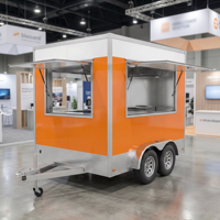 Remorque de vente alimentaire mobile entièrement équipée pour zone commerciale à fort trafic, chariot de restauration rapide pour poulet frit et frites