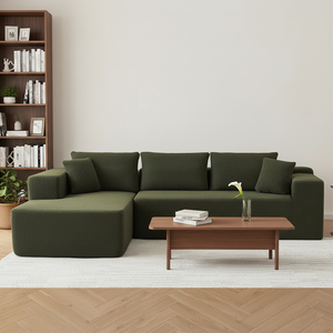 Sofá Modular <span class=keywords><strong>de</strong></span> Pana Gruesa, Sofá Nube, Sofá <span class=keywords><strong>de</strong></span> Pana Gruesa con Rayas Gruesas, Combinación Libre en Forma <span class=keywords><strong>de</strong></span> L, <span class=keywords><strong>de</strong></span> 3 a 6 Plazas - Product Image 4