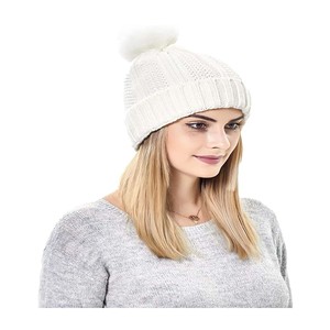 Bonnet tricoté vierge de haute qualité avec logo personnalisé bonnet d'hiver à manchette unique - Product Image 6