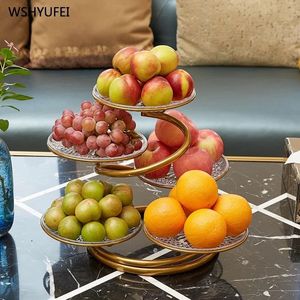 Cesta de Frutas Decorativa de Resina Tallada, Estilo Art Deco, Redonda, Dorada, para Diwali - Product Image 1