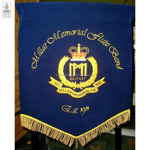 Eco Friendly 3D Twill Fabric College <b>University</b> Iron on Patches Embroidered Flag Banners OEM Customized Flags with Embroidery - Product Image 3