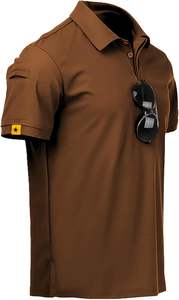 Polo de algodón con logotipo personalizado para hombre, Polo de manga corta transpirable, camiseta de fábrica - Product Image 2