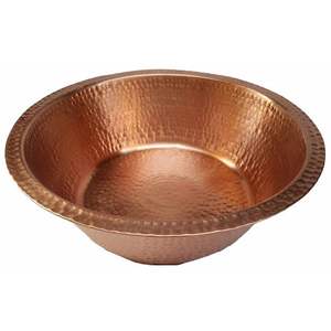 ชามทองแดงเคลือบผิวด้วยค้อนทำจากทองแดงเป็นมิตรกับสิ่งแวดล้อมประโยชน์ในการรักษาธรรมชาติวัสดุโลหะสำหรับงานเลี้ยงบริการสปา - Product Image 4