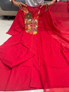 NUEVO LANZAMIENTO: Kurta Pent de Diseñador para Mujer con Dupatta, Tela de Algodón Puro Mul, Bordado para Fiesta, Reversible, Casual - Product Image 5