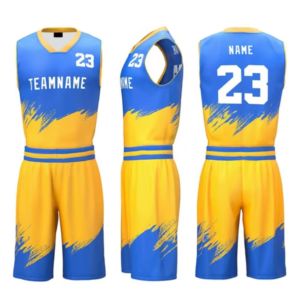 Ensemble d'uniformes de basket-ball pour jeunes sportifs avec sublimation, maillot et short, numéro de logo du constructeur - Product Image 4