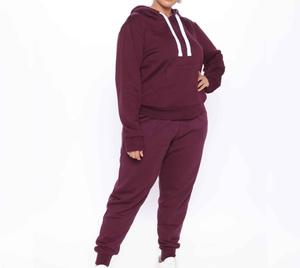 Nouveau hiver femmes survêtement surdimensionné coupe décontractée grande taille survêtement couleur et capuche sur mesure pour des vêtements d'hiver élégants - Product Image 4