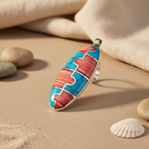 Collier pendentif en coquille d'huître barbelée argentée avec pierres précieuses et design unique - Product Image 2