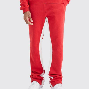 Conjunto de chándal OEM personalizado de invierno, estampado, de algodón grueso, liso, oversize, con pantalones acampanados holgados y sudadera con capucha, con lavado ácido - Product Image 6